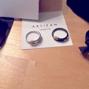 Artizan Joyeria Clavo Wire Rings-set of 2